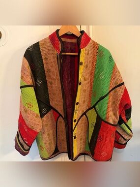 Namai Reversible Colorful Patchwork Women's Jacket